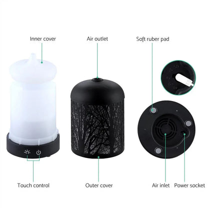 DEVANTI Aroma Diffuser Aromatherapy LED Night Light Iron Air