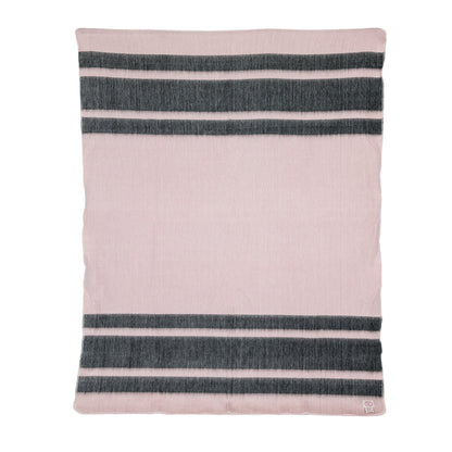 Handwoven Alpaca Throw Blanket From Ecuador - Pink Charcoal - Kallpa Collection