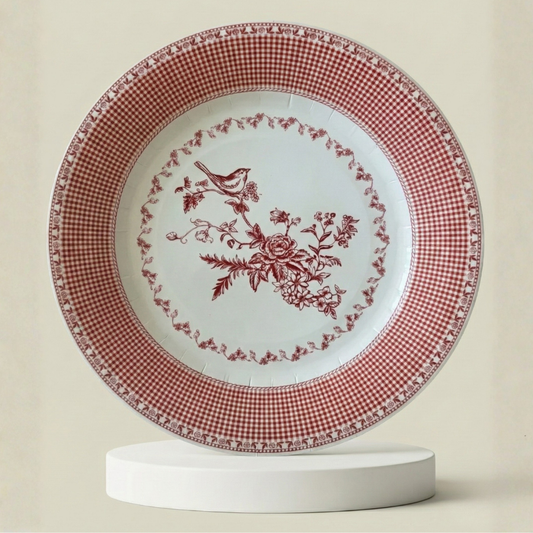 Homestead Red Paper Dinner Plates | pkg of 10